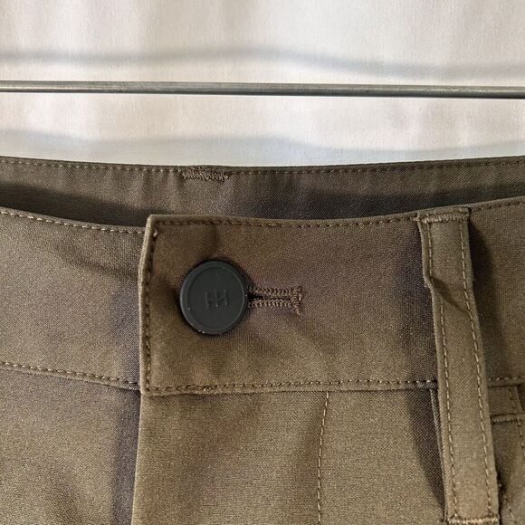 Normal Brand Pants Men's 32x32 Green Button Zip Pockets Nylon No Logo - Picture 5 of 9